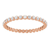 14K Gold Round Lab-Grown Diamond Eternity Band - Rose Gold - view 3