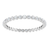 14K Gold Round Natural Diamond Eternity Band - White Gold - view 3