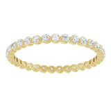 14K Gold Round Natural Diamond Eternity Band - Yellow Gold - view 3