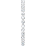 14K Gold Round Lab-Grown Diamond Eternity Band - White Gold - view 4