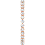 14K Gold Round Lab-Grown Diamond Eternity Band - Rose Gold - view 4