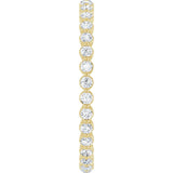 14K Gold Round Lab-Grown Diamond Eternity Band - Yellow Gold - view 4