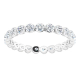 14K Gold Round Natural Diamond Eternity Band - White Gold - view 3