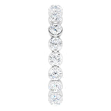 Platinum Round Natural Diamond Eternity Band - view 4