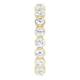 14K Gold Round Natural Diamond Eternity Band - Yellow Gold - view 4