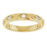 14K Gold Round Natural Diamond Eternity Band – 1/5 CTW - Yellow Gold - view 3