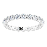 Platinum Round Lab-Grown Diamond Eternity Band - view 3