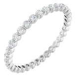 14K Gold Round Lab-Grown Diamond Eternity Band - White Gold