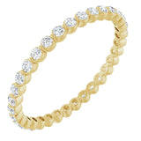 14K Gold Round Lab-Grown Diamond Eternity Band - Yellow Gold