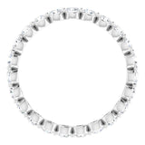Platinum Round Natural Diamond Eternity Band - view 2