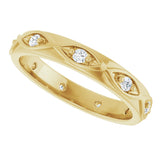 14K Gold Round Natural Diamond Eternity Band – 1/5 CTW - Yellow Gold - view 5