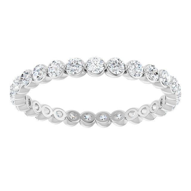 Platinum Round Lab-Grown Diamond Eternity Band - view 3