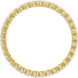 14K Gold Round Lab-Grown Diamond Eternity Band - Yellow Gold - view 2