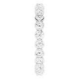 14K Gold Round Lab-Grown Diamond Eternity Band - White Gold - view 4