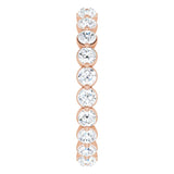 14K Gold Round Lab-Grown Diamond Eternity Band - Rose Gold - view 4