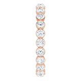 14K Gold Round Natural Diamond Eternity Band - Rose Gold - view 4