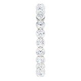 14K Gold Round Natural Diamond Eternity Band - White Gold - view 4