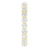 14K Gold Round Natural Diamond Eternity Band - Yellow Gold - view 4