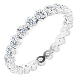 Platinum Round Lab-Grown Diamond Eternity Band