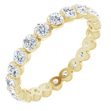 14K Gold Round Lab-Grown Diamond Eternity Band - Yellow Gold
