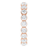14K Gold Round Natural Diamond Eternity Band - Rose Gold - view 4