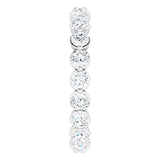 14K Gold Round Natural Diamond Eternity Band - White Gold - view 4