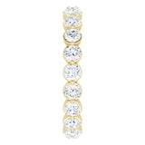 14K Gold Round Natural Diamond Eternity Band - Yellow Gold - view 4