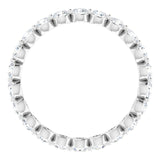 Platinum Round Lab-Grown Diamond Eternity Band - view 2
