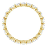 14K Gold Round Lab-Grown Diamond Eternity Band - Yellow Gold - view 2