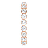 14K Gold Round Natural Diamond Eternity Band - Rose Gold - view 4