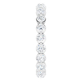 14K Gold Round Natural Diamond Eternity Band - White Gold - view 4
