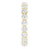 14K Gold Round Natural Diamond Eternity Band - Yellow Gold - view 4