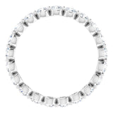 Platinum Round Natural Diamond Eternity Band - view 2