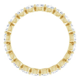 14K Gold Round Natural Diamond Eternity Band - Yellow Gold - view 2