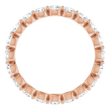 14K Gold Round Natural Diamond Eternity Band - Rose Gold - view 2