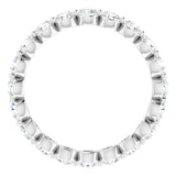 14K Gold Round Natural Diamond Eternity Band - White Gold - view 2