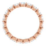 14K Gold Round Natural Diamond Eternity Band - Rose Gold - view 2