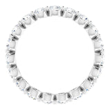 Platinum Round Natural Diamond Eternity Band - view 2