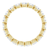 14K Gold Round Natural Diamond Eternity Band - Yellow Gold - view 2