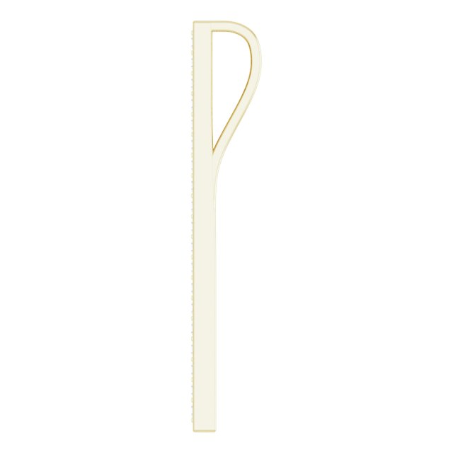 14K Gold Round Natural Diamond Vertical Bar Pendant - Yellow Gold - view 3