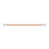 14K Gold Straight Baguette Natural Diamond Baguette Bar Necklace – 1/4 CTW - Rose Gold