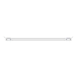 14K Gold Straight Baguette Natural Diamond Baguette Bar Necklace – 1/4 CTW - White Gold