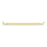 14K Gold Straight Baguette Natural Diamond Baguette Bar Necklace – 1/4 CTW - Yellow Gold