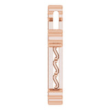 14K Gold Round Natural Diamond Cross Pendant – up to 1/3 CTW - Rose Gold - view 3