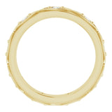 14K Gold Round Natural Diamond Eternity Band – 1/5 CTW - Yellow Gold - view 2