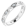 14K Gold Round Natural Diamond Eternity Band – 1/5 CTW - White Gold