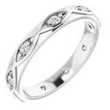 Platinum Round Natural Diamond Eternity Band – 1/5 CTW