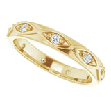 14K Gold Round Natural Diamond Eternity Band – 1/5 CTW - Yellow Gold - view 5