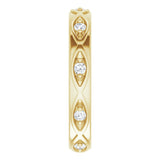 14K Gold Round Natural Diamond Eternity Band – 1/5 CTW - Yellow Gold - view 4
