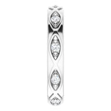 Platinum Round Natural Diamond Eternity Band – 1/5 CTW - view 4